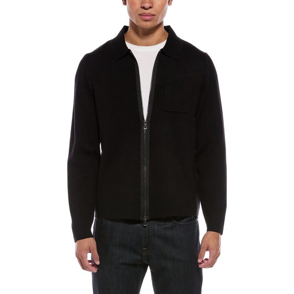 Jason Wu Mens Full Zip Sweater, Black